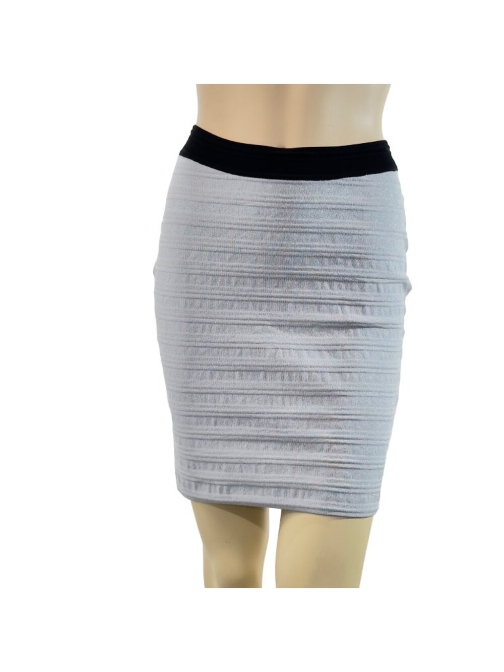Cut 25 by Yigal Azrouel Women's Metallic Silver Skirt Size M